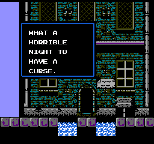 Castlevania II: Simon's Quest NES / Famicom Screenshot: Day is about to turn to night...