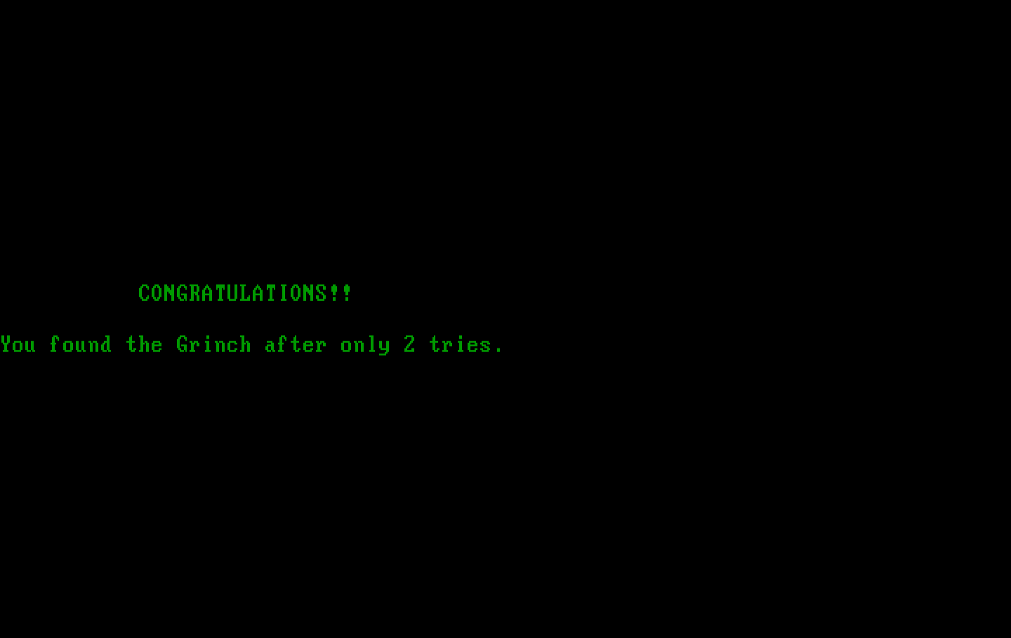 El Grinch IBM PC/Compatibles Screenshot: I won this time!