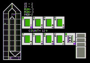Hi-Res Cribbage for Apple II - Tallying at the end of a hand.