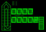 Hi-Res Cribbage for Apple II - Tallying the score at the end of a hand.