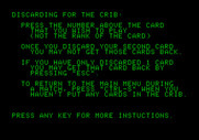 Hi-Res Cribbage for Apple II - Game instructions (part 1).