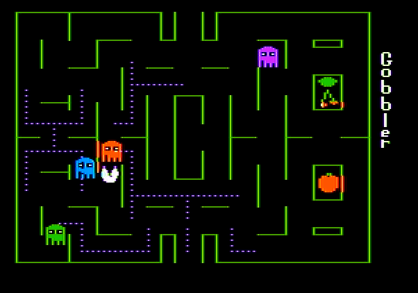 Gobbler Apple II Screenshot: I was caught!