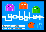 Gobbler for Apple II - Title screen.