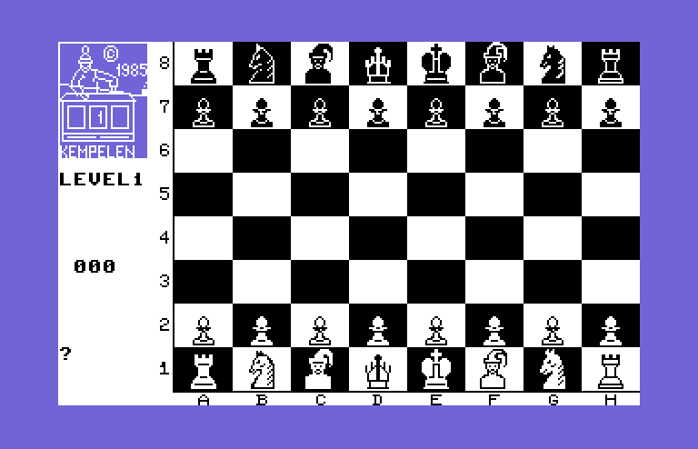 Kempelen Commodore 64 Screenshot: Starting screen.