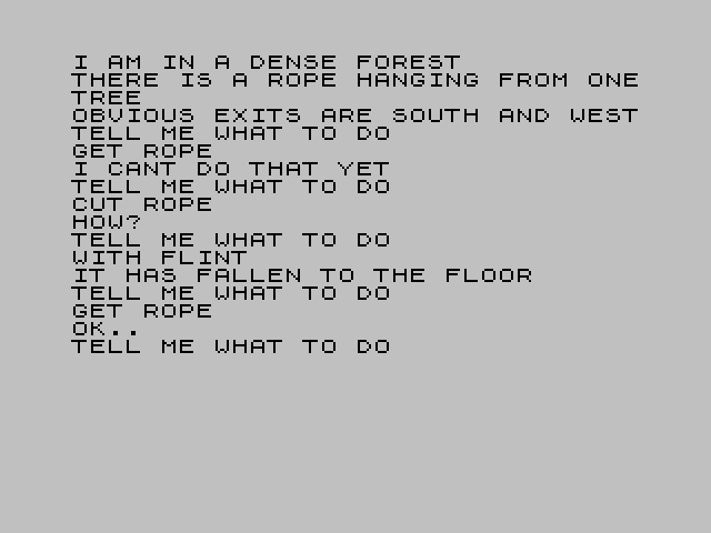 Adventure A ZX Spectrum Screenshot: Exploring and picking up some items...