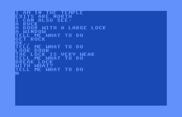 Adventure B Commodore 64 Screenshot: Another door to break through...
