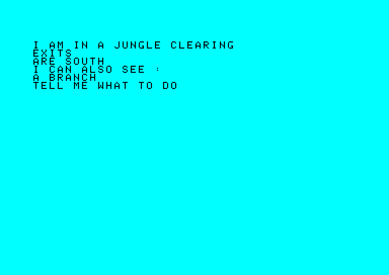 Adventure B Amstrad CPC Screenshot: Starting location.