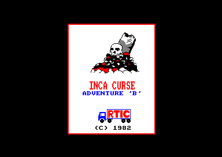 Adventure B Amstrad CPC Screenshot: Title screen.