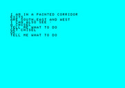 Adventure B for Amstrad CPC - In a painted corridor...with even more stuff to grab...