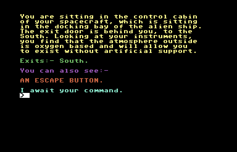 Adventure C Commodore 64 Screenshot: Game start.