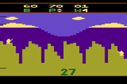 Artillery Duel for Atari 2600 - The terrain can vary in the game.
