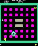 Warp Warp for Arcade - A bomb explodes...
