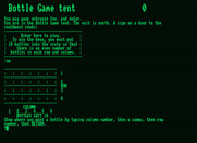 Giant Killer for Amstrad PCW - Entering the bottle game tent.