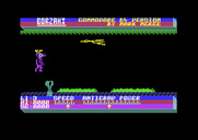 Borzak for Commodore 64 - Don't get caught by the claws reaching out of the water!