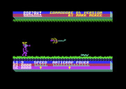 Borzak for Commodore 64 - You'll need to duck then jump to avoid these creatures!