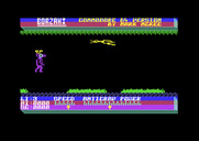 Borzak for Commodore 64 - Jumping over some gaps.