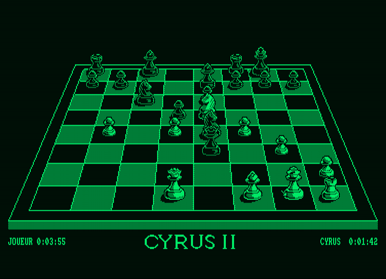 Cyrus II Amstrad PCW Screenshot: The queen is in trouble!