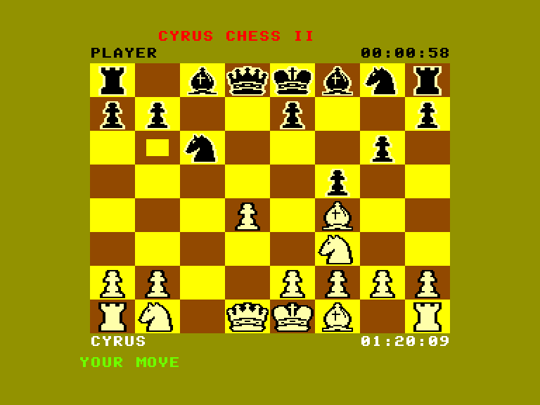 Cyrus II Enterprise Screenshot: Chess in progress...