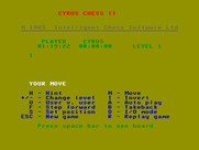 Cyrus II for Enterprise - In-game menu.