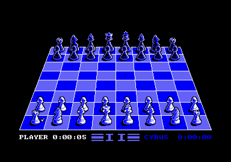 Cyrus II Amstrad CPC Screenshot: Game start.