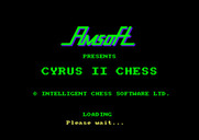 Cyrus II for Amstrad CPC - Loading screen.