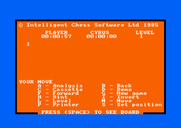 Cyrus II for Amstrad CPC - In-game menu.