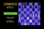 Cyrus II for Commodore 64 - The computer is winning so far...what's your next move?