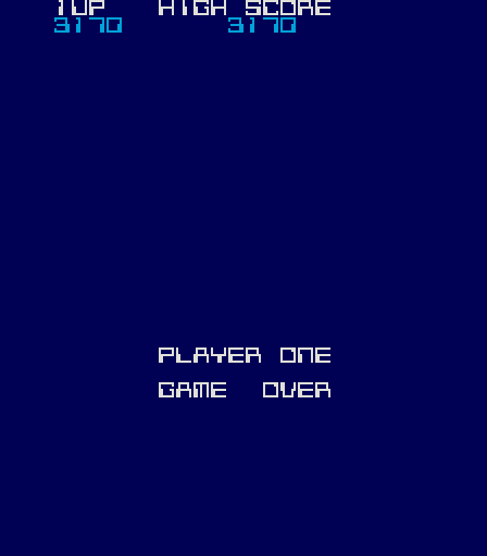 Turtles Arcade Screenshot: Game over.