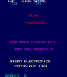 Turtles for Arcade - Title screen.