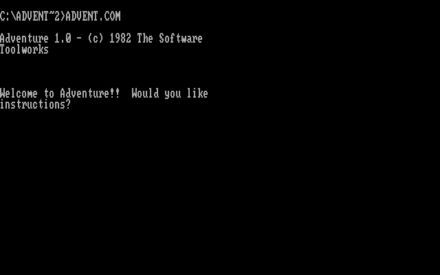 Original Adventure IBM PC/Compatibles Screenshot: Title screen.
