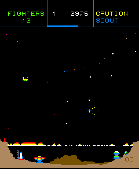 Colony 7 Arcade Screenshot: One target destroyed...