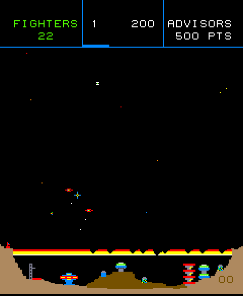 Colony 7 Arcade Screenshot: Game start.