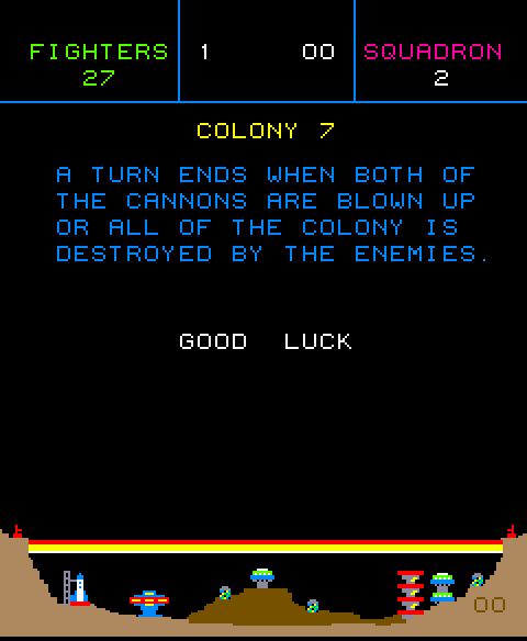 Colony 7 Arcade Screenshot: Instructions, part 3.
