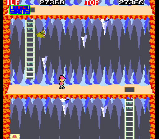 Pitfall II: Lost Caverns Arcade Screenshot: In the ice caverns...