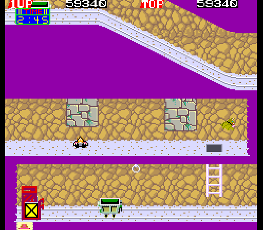 Pitfall II: Lost Caverns Arcade Screenshot: Crushed by a moving wall.