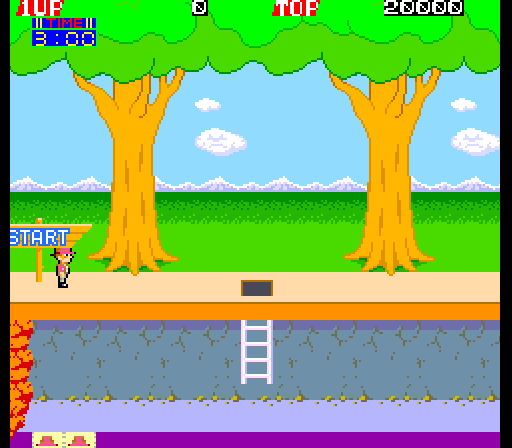 Pitfall II: Lost Caverns Arcade Screenshot: Game start.