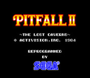 Pitfall II: Lost Caverns for Arcade - Title screen.