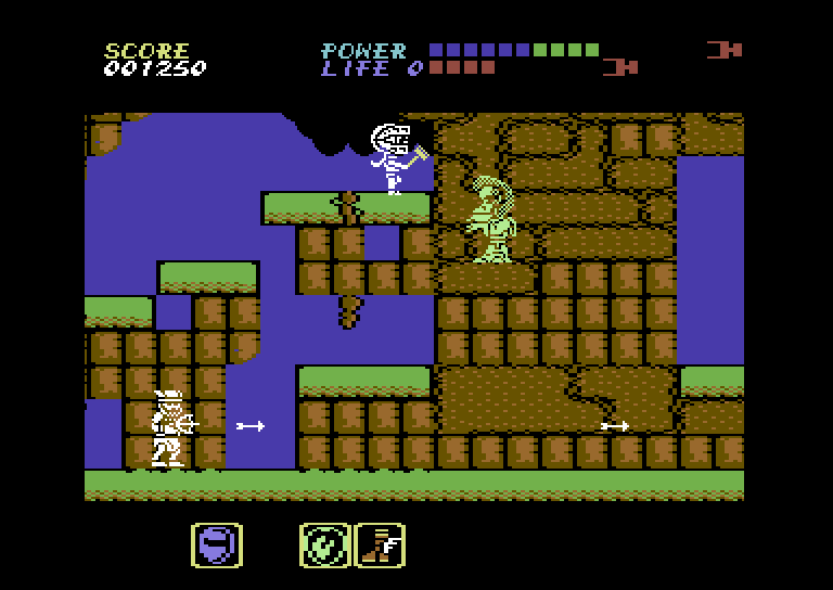 Athena Commodore 64 Screenshot: More enemies appear!