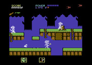 Athena for Commodore 64 - I can climb the rope, or fall down this hole...