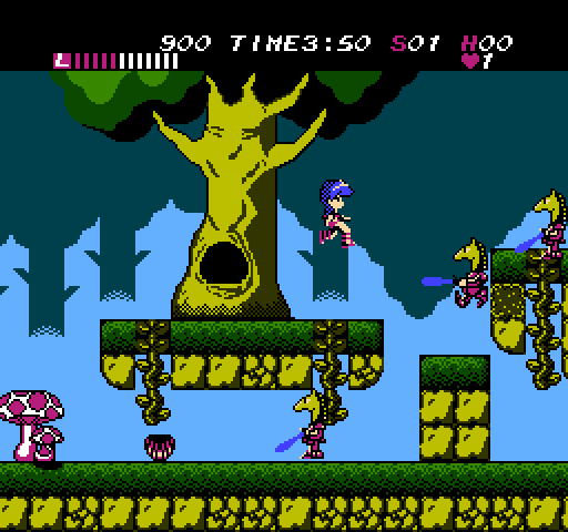 Athena NES / Famicom Screenshot: Watch out for all of these horse-like creatures!