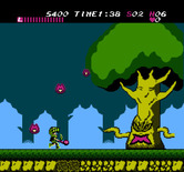 Athena for NES / Famicom - This evil looking tree is the first end of level boss.