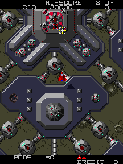 Vanguard II Arcade Screenshot: The action begins!