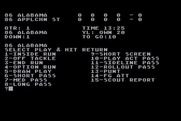 3 in 1 College & Pro Football for Atari 8-bit - Select play.