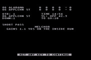 3 in 1 College & Pro Football for Atari 8-bit - The results of a play.