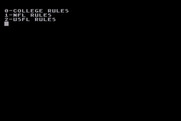 3 in 1 College & Pro Football for Atari 8-bit - Select rules.