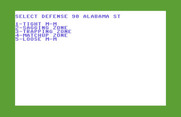 Courtside College Basketball for Commodore 64 - Select defense.