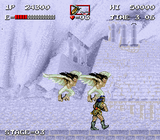 Haunted Castle Arcade Screenshot: Two against one, and the screen flashes to cause confusion.