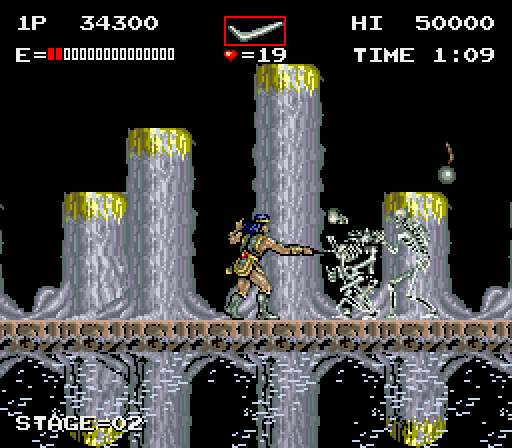Haunted Castle Arcade Screenshot: Skeleton destroyed! Maybe...