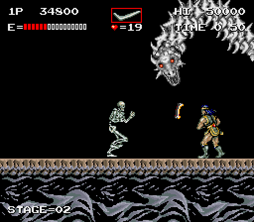 Haunted Castle Arcade Screenshot: The second end of level boss.