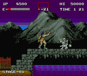 Haunted Castle for Arcade - Use your whip to attack skeletons.
